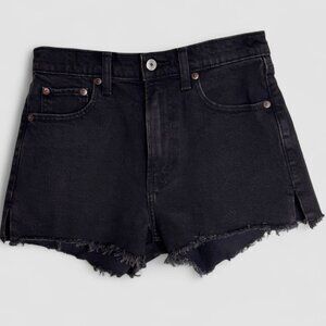 EUC Abercrombie & Fitch 25/0 Mom Shorts High Rise Black Frayed